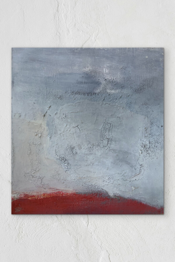 Joanna Błoniarz, Oddech Morza Północnego – duży obraz studyjny inspirowany miniaturami, Obrazy plenerowe i procesowe, 120×110 cm