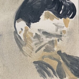 IMG_5351 Joanna Błoniarz, Johnny Cash, Miniatury, akryl na płótnie, 20×20 cm