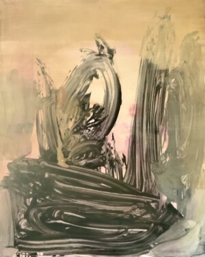 Joanna Błoniarz, Obraz plenerowy z plaży – malarstwo ekspresyjne, duży obraz na ścianę, 80×100 cm