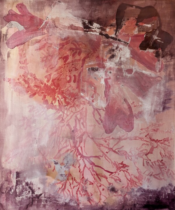 Joanna Błoniarz, Koral, Obrazy procesowe, akryl na płótnie, 100×120 cm