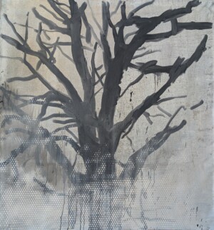 Joanna Błoniarz, Pachnący szarością, Obrazy procesowe, akryl na płótnie, 110×120 cm