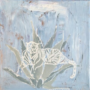 PXL_20260102_122838823_Original Joanna Błoniarz, Agawa, Miniatury, akryl na płótnie, 20×20 cm