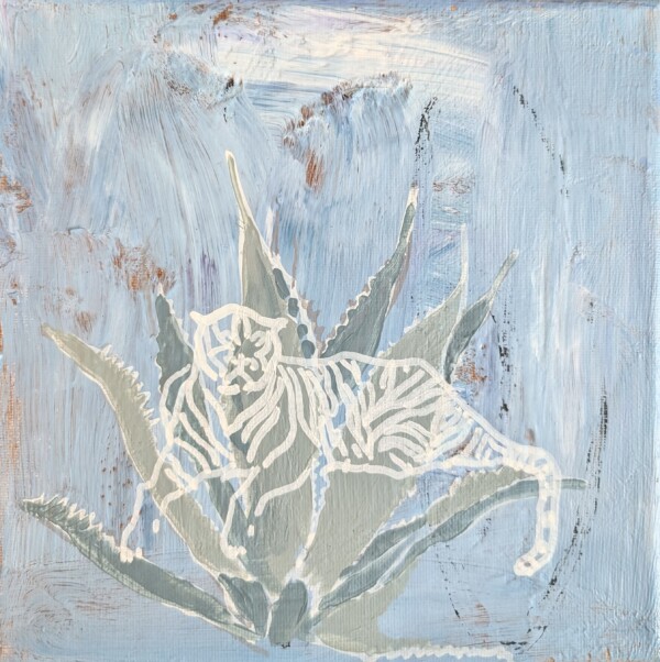 Joanna Błoniarz, Agawa, Miniatury, akryl na płótnie, 20×20 cm